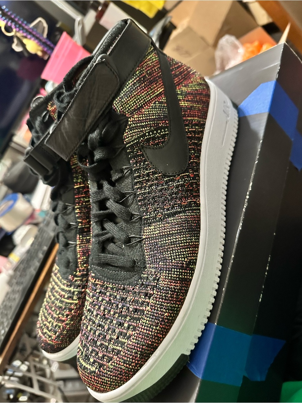 Nike Air Force 1 Ultra Flyknit Mid Multicolor Black Men’s Size 11.5